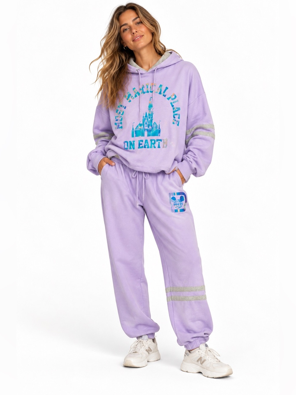 Disney Parks Lavender Holographic Most Magical Place On Earth Sweat Set